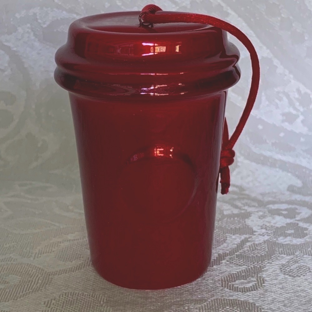 2014 Starbucks Ornament - candy apple red